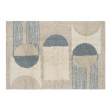 Regina Giménez Hand Tufted Wool Moroccan Area Rug in Sea Shell/Almond Frost/Smoke Blue/Sandstone