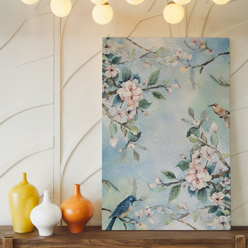Toile, conception de papier peint serein et délicat avec art mural doux et discret, H 20 po x l 20 po