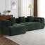 Canapé d'angle de 257 cm (101,2 po) avec coussins moelleux compressés, design modulable, garni de mousse haute densité, confortable et doté de 3 coussins carrés et 2 traversins.