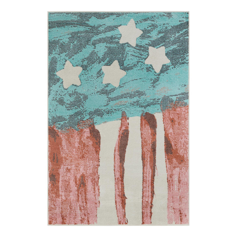 Tapis pour enfant Unique Loom Americana, Rectangle 5 pi 3 po x 8 pi