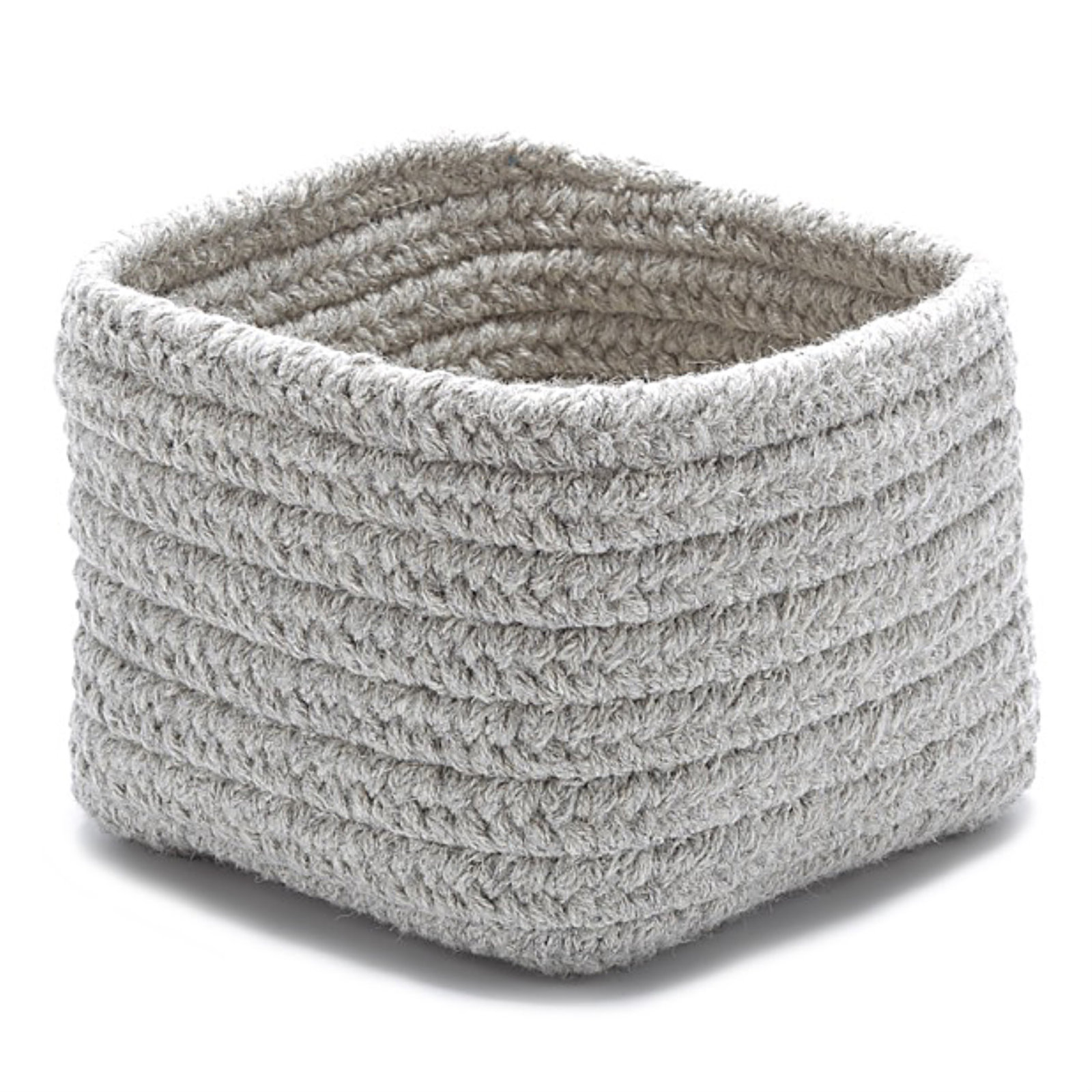 Wool / Felt Decorative Basket 1, Light Gray