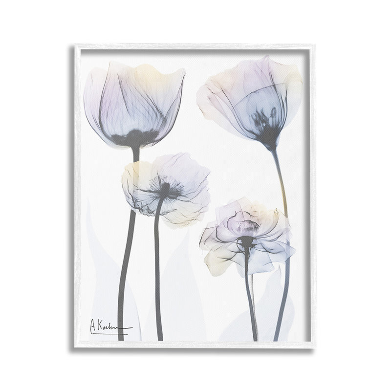 SubtleFlowerShapesGicleeArtbyAlbertKoetsier, 20" H x 16" W, Farmhouse Grey Framed Giclee
