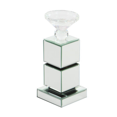 Wooden Mirrored Candlestick