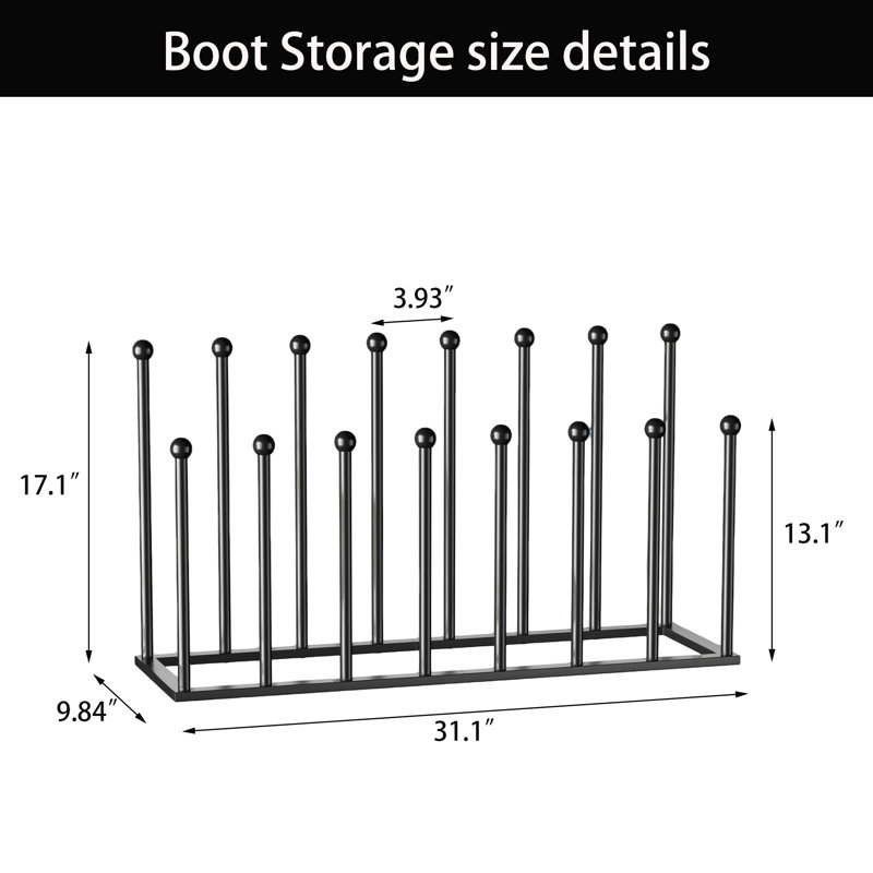Support à bottes autoportant, H 17,1 po x l 31,1 po x P 9,84 po