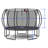 12Ft Trampoline Pumpkin- Ladder-Black Red