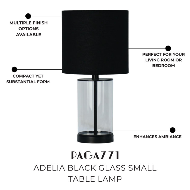 Glass Bedside, Black