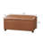 35” Rectangular Faux Leather Storage Ottoman Bench With Casters-1334864975