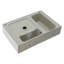 Lavabo de salle de bain mural rectangulaire en céramique 23,25 "x 16,5" avec barre à serviettes noire et trou pour robinet