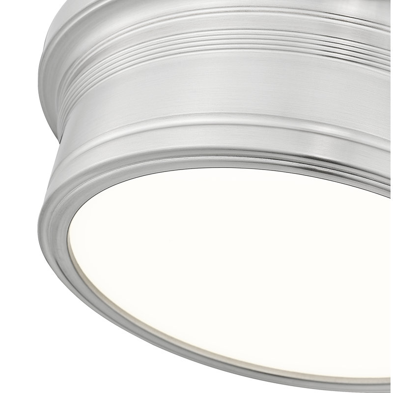 Mafalda 12 inch Brushed Nickel 1 Light Flush Mount, Brushed Nickel