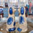 Staffordshire Dogs Blue Pair