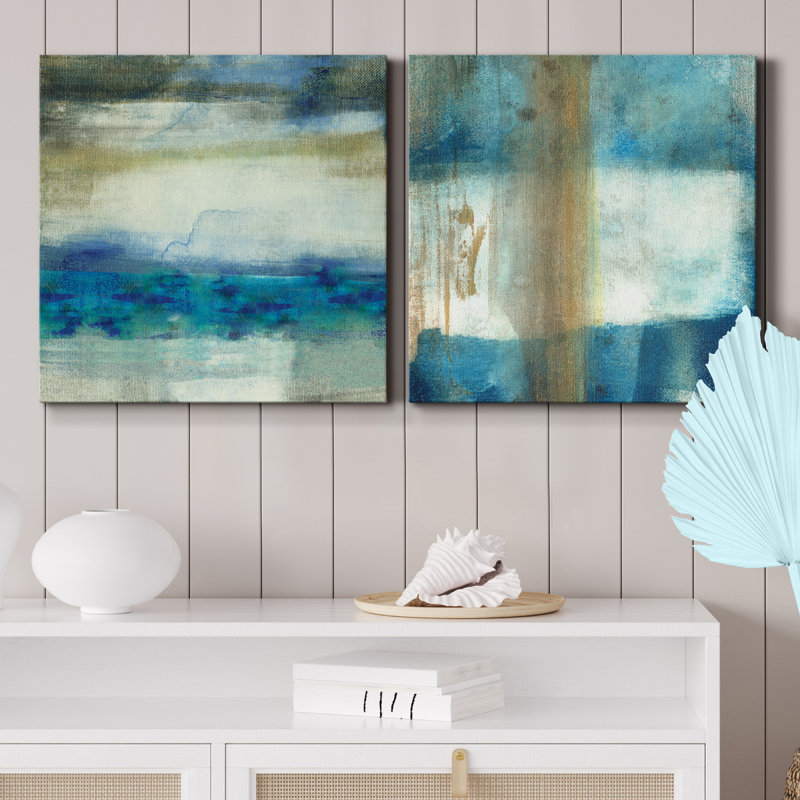 «Sand Lake Summer I», ensemble de 2 reproductions d'art sur toile tendue, H 24 po x l 48 po x P 1 po