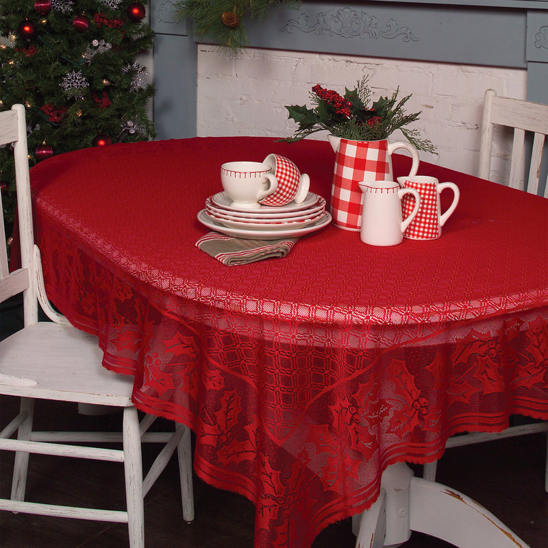 Steinberg Tablecloth, Red, 108" L x 70" W