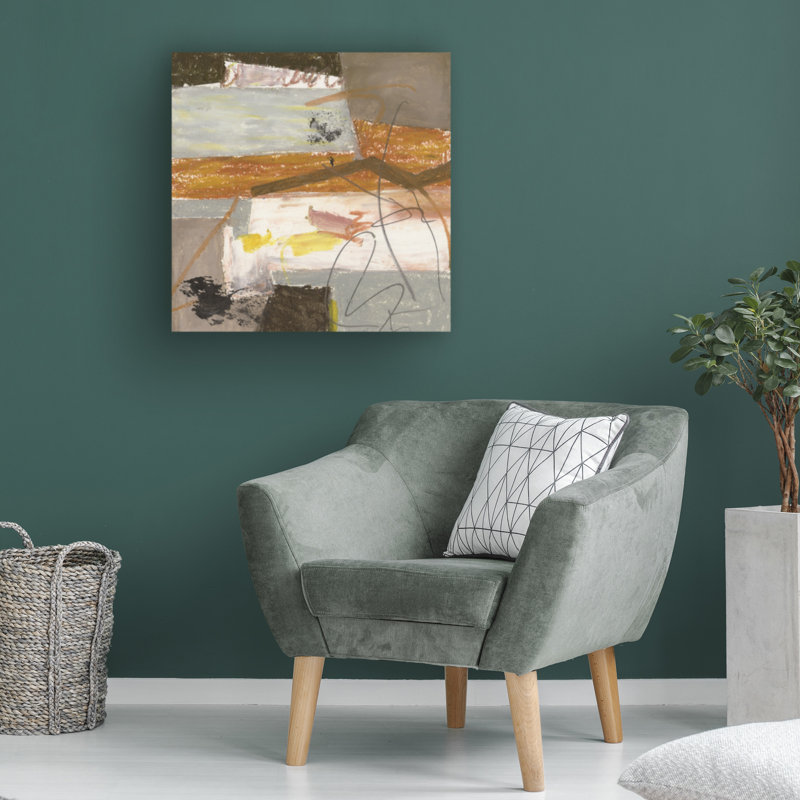 «Wrought Studio ™ Melissa Wang Desert Layered Abstraction II, art mural sur toile, H 14 po x l 14 po