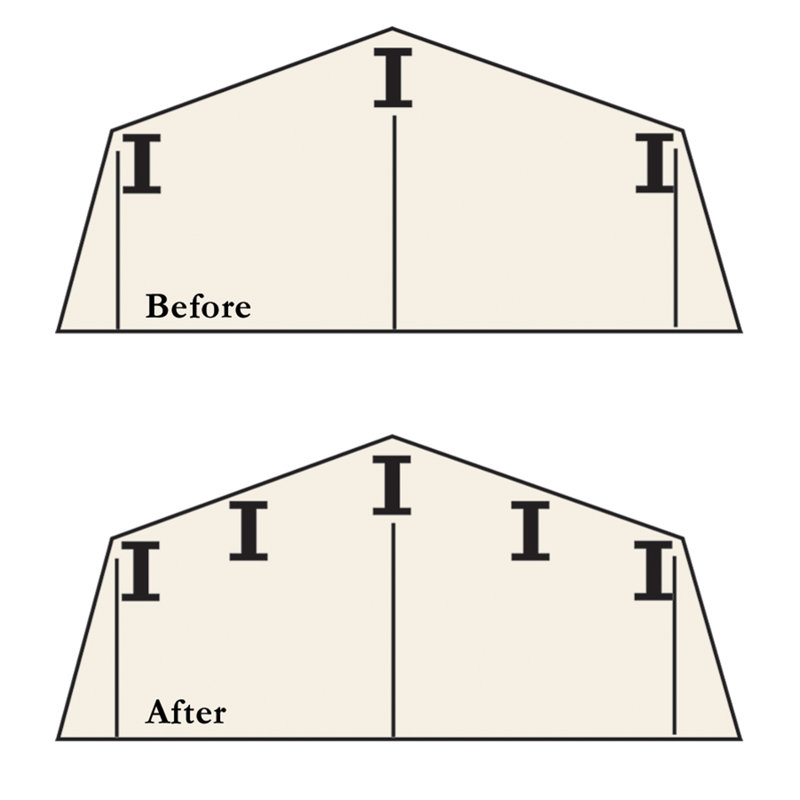 10' x 14' Gray Galvanized Steel Roof Strengthening Kit