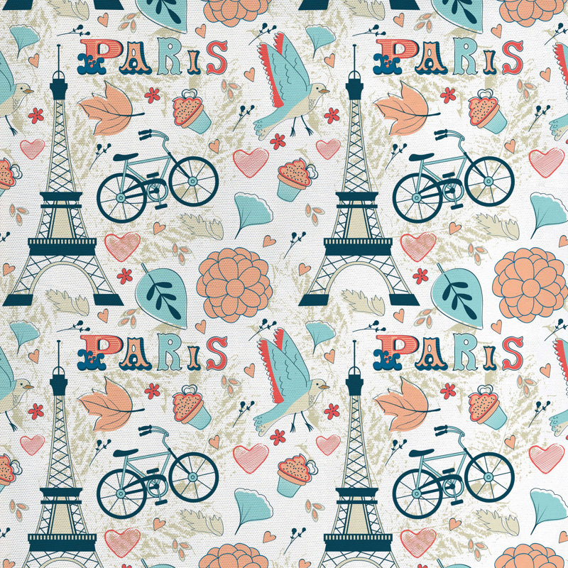 Tissu paris, l 58 po x L 180 po