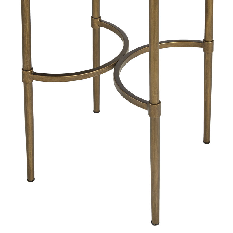 Martha Stewart Lia Mirrored Top Oval Accent Table