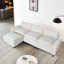 Ensemble de canapé modulaire en velours côtelé 118 po-1912299477