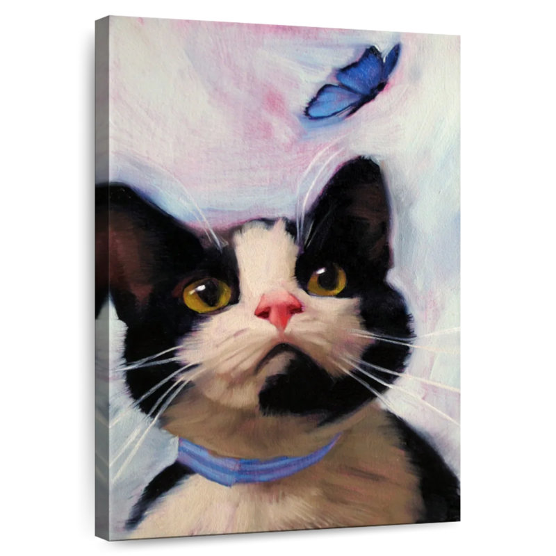 Brampt Cat And Butterfly, 48" H x 32" W