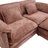 76.77" Chenille Loveseat With Ottoman-710105634