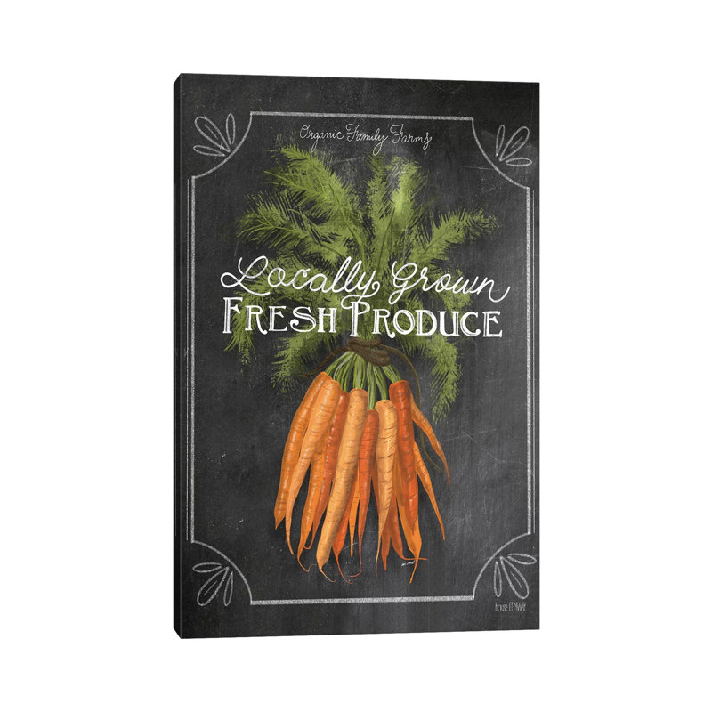 Fresh Carrots by House Fenway - Painting on Canvas, Wrapped Canvas, 30.48cm H x 20.32cm W x 1.91cm D
