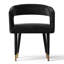 Ensemble de salle à manger rond moderne 35 "pour 2 avec fauteuils en chenille-690249612