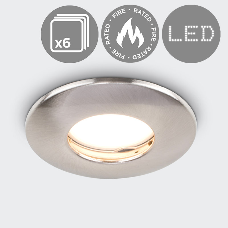8.6cm Retrofit Downlight, Brushed Chrome, Warm White