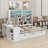 Daybed With Drawers ,Desk ,Shelves And Lights-512634481