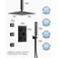 Digital Shower System 12" Pressure-Balanced Shower Faucet with Rough-in Valve-101461101
