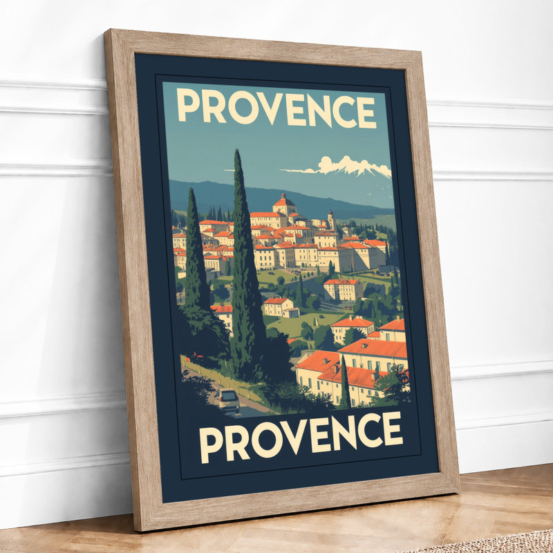Postcard From Provence Vintage - Print, Oak, A4 - 29.7 x 21.0 cm