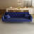 71-Inch Convertible Love Seat Sofa, American Retro Blue Velvet Material, Suitable For Small Living Room, Bedroom, Office-1190210376