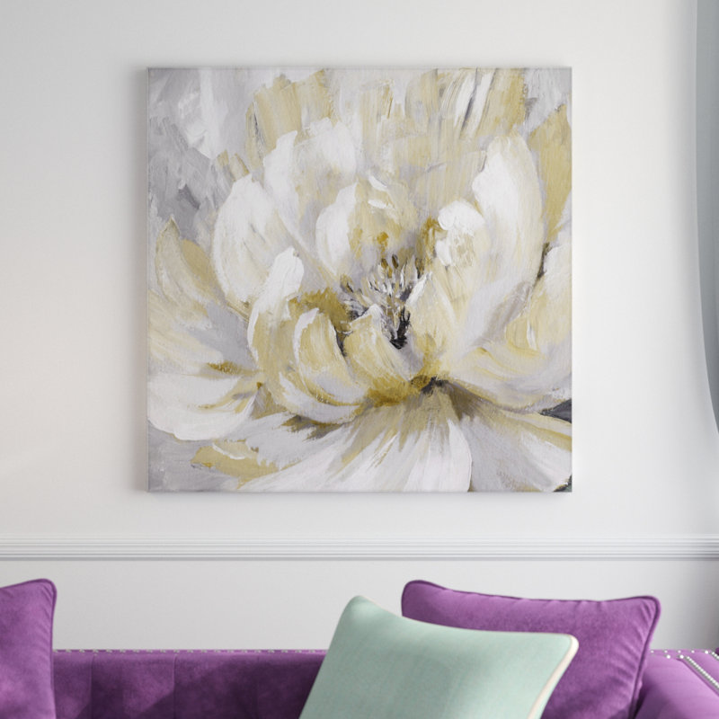 «Burst of Spring Gold», reproduction de peinture acrylique sur toile tendue, H 35 po x l 35 po x P 1,5 po