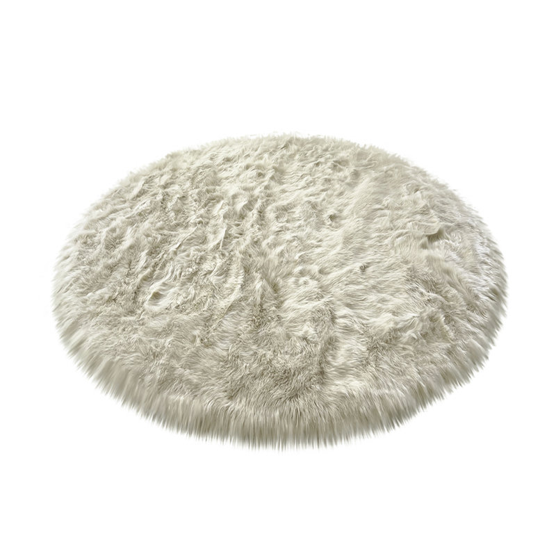 Mar Vista Faux Sheepskin Indoor Rug, Oval 1'6" x 2'6"