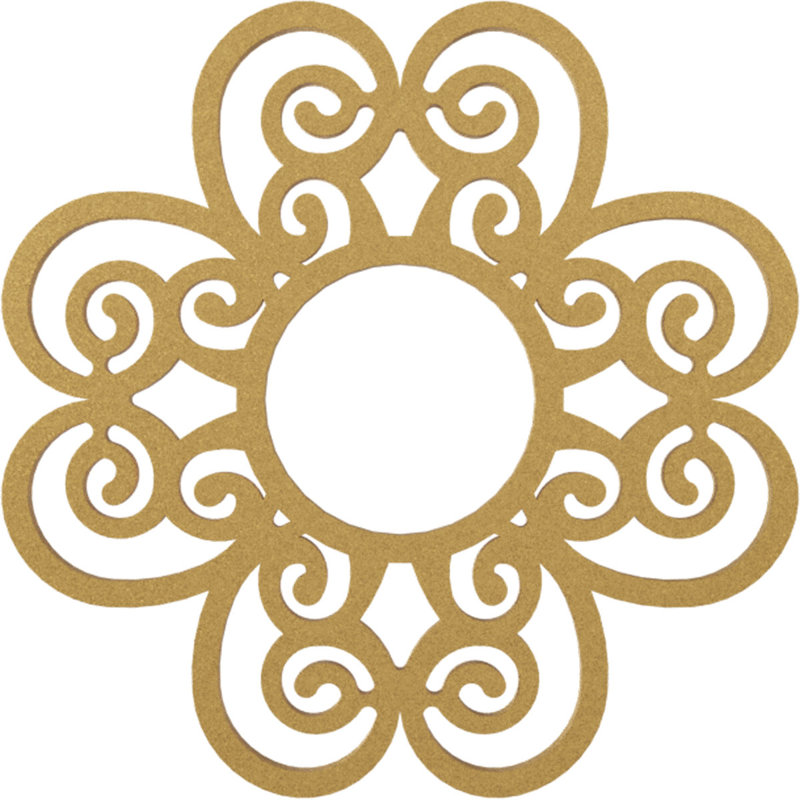 Médaillon de plafond architectural en PVC de qualité architecturale Cohen 30 po x P 10 1/4 po x P 1 po, Or
