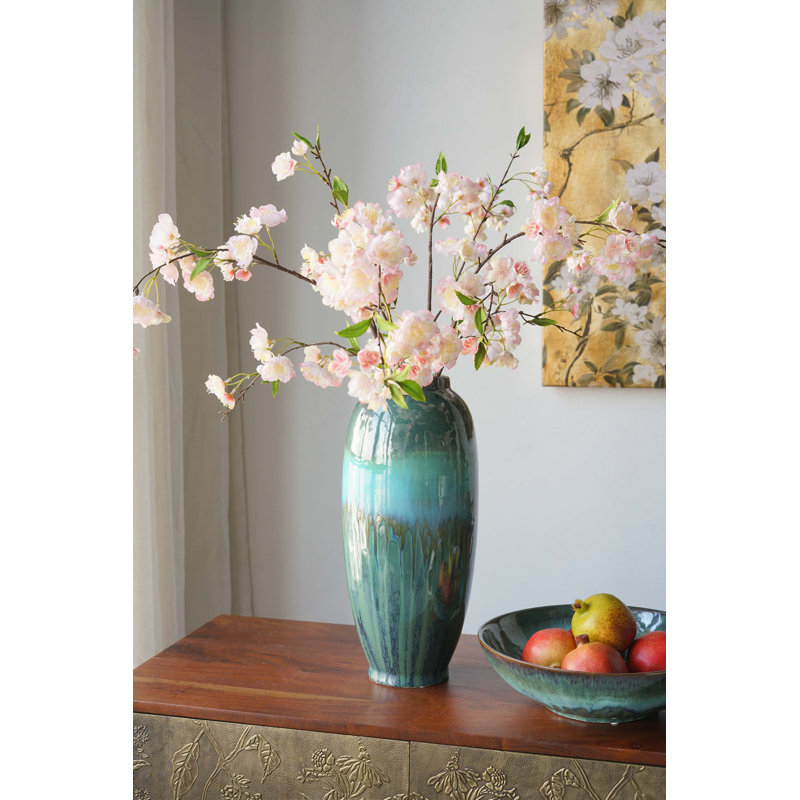 Ceramic Table Vase, H 15,9 po x l 7 po x P 7 po