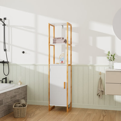E1  MDF + Bamboo Freestanding Bathroom Cabinet