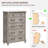 Helmick Farmhouse 6 Drawers Dresser Wood Rustic Dresser Chest of Drawers with 2 Size Drawers for Bedroom, Living Room-95008856