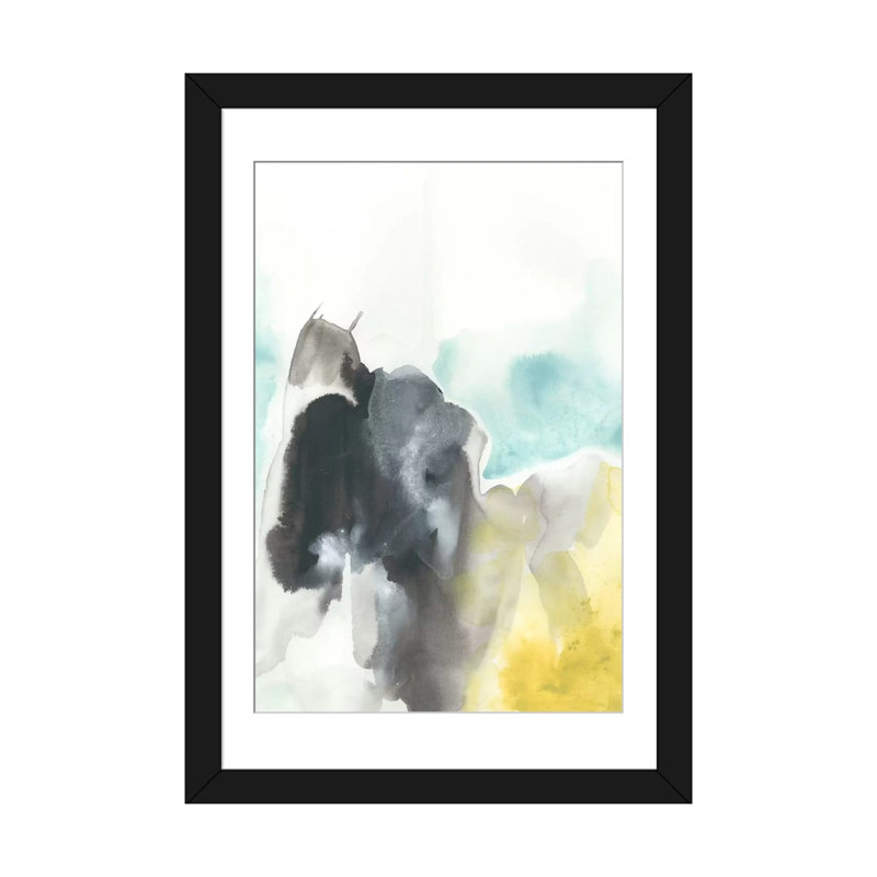 «Geode Mirage I», impression sur toile, Papier beaux-arts encadré noir, Blanc, H 32 po x l 24 po x P 1 po