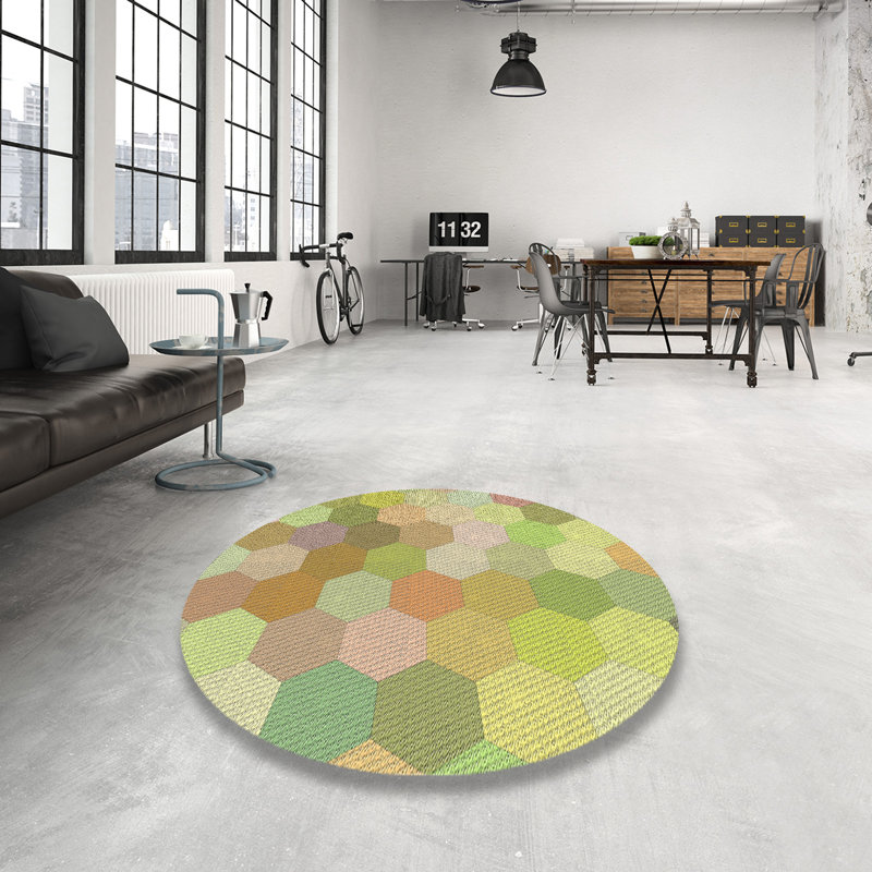 Brimfield Geometric Indoor Rug, Round 8'