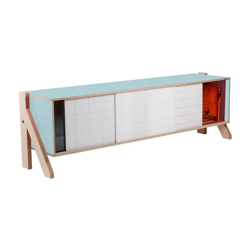 Mcwethy 165cm Sideboard, Butterfly Blue/White
