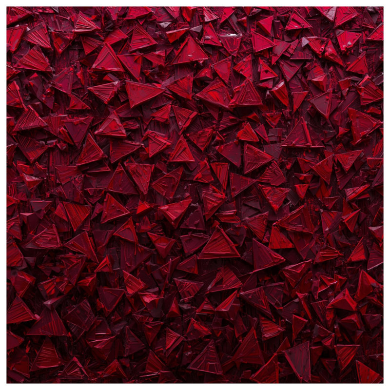 Red Triangular Texture Double Sided Throw Pillows, 18 x 18 inches
