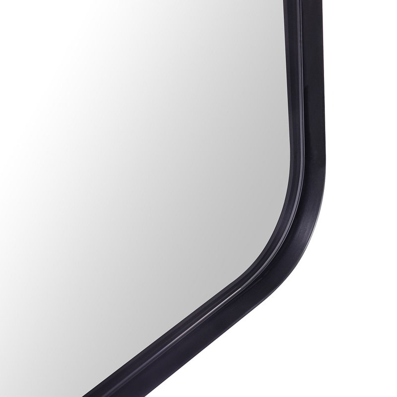 Javeion Stainless Steel Rectangle Mirror, 36" x 24", Black