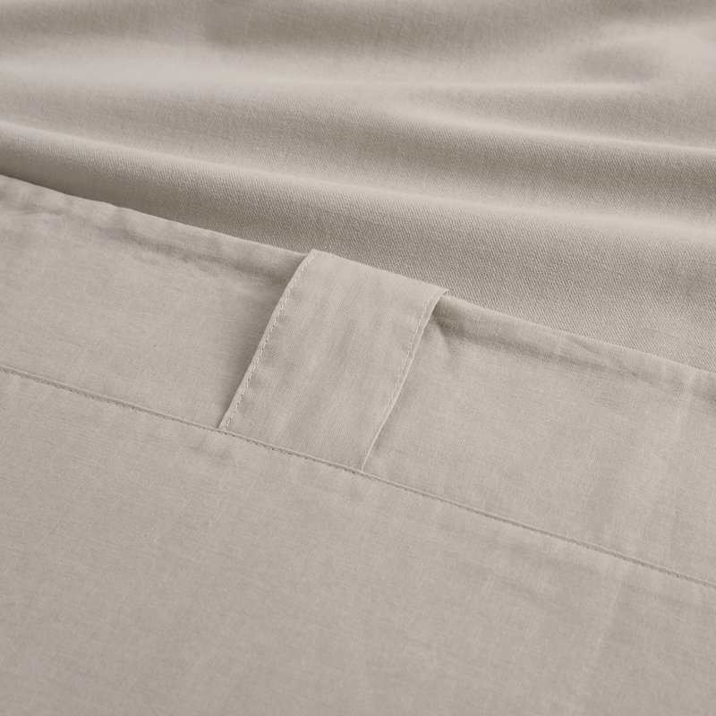  Matte Cotton Velvet Window Drape Set, Gray, 50" W x 63" L