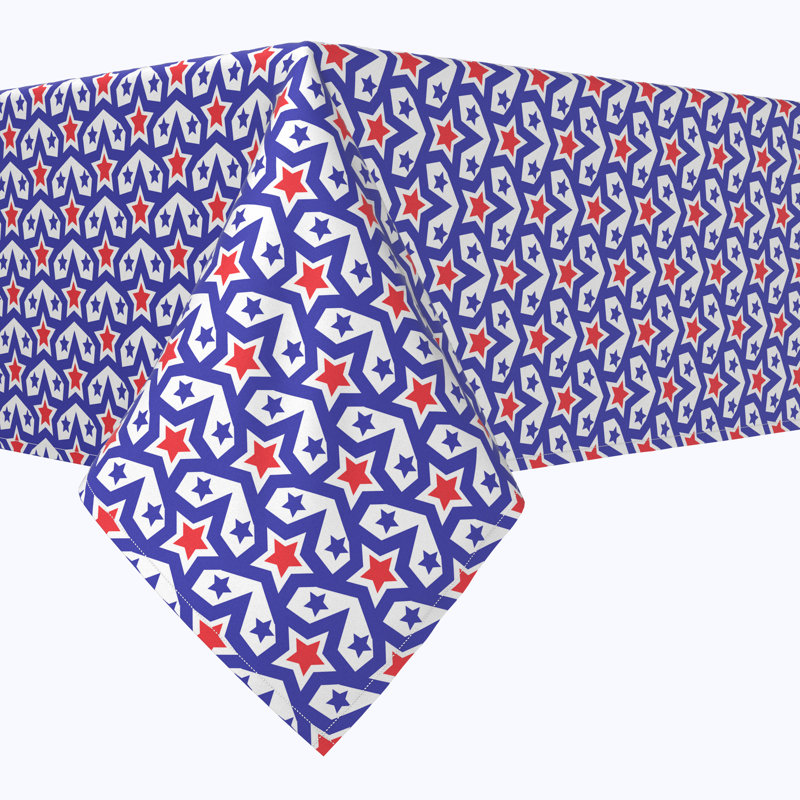 Ekaparnika Geometric Independence Day Tablecloth, 70" x 70"