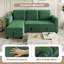 Canapé-lit en forme de L 79 po avec 2 sacs de rangement latéraux-1619501161
