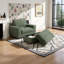 Chaise longue de 42,8 po avec repose-pieds avec rangement, canapé-lit tapissier avec port de charge USB intégré et porte-gobelets doubles-421062818