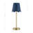 18" Metal Table Lamp With Blue Shade-1957445986