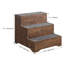 Wooden Pet Steps with Non-Slip Surface for Dogs and Cats
