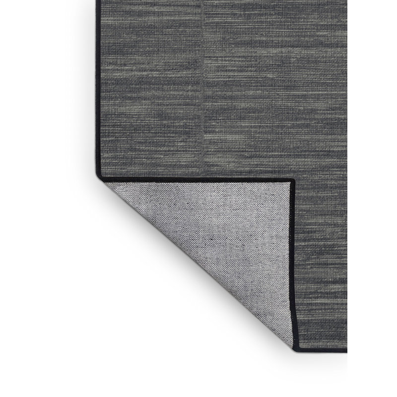 Machine Washable Solid Gray Area Rug, Square 5'