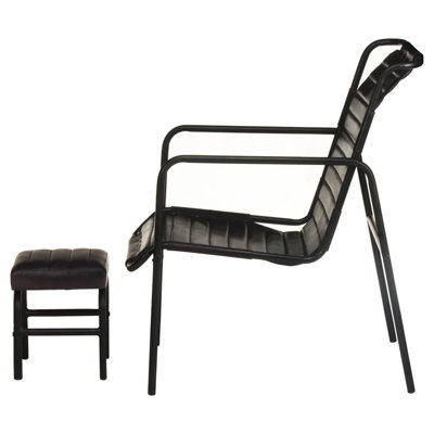 Upholstered Lounge Chair With Footstool