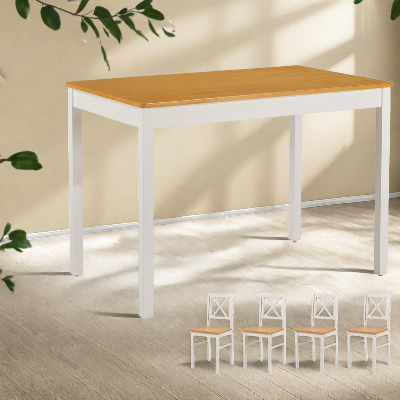 Space-saving Solid Wood Dining Table Sets For Small Spaces